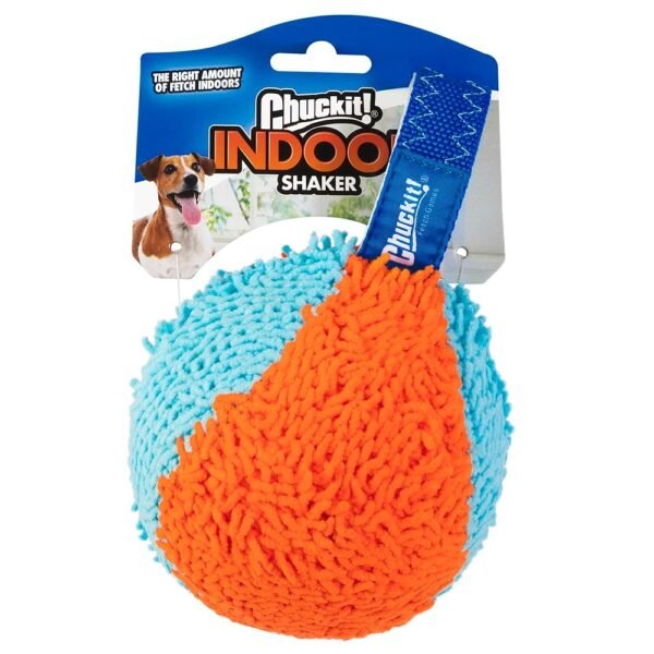 Chuckit! Indoor Fetch Shaker for Dogs - Interactive Dog Toys for Boredom, 7.75 Inch, Orange and Blue